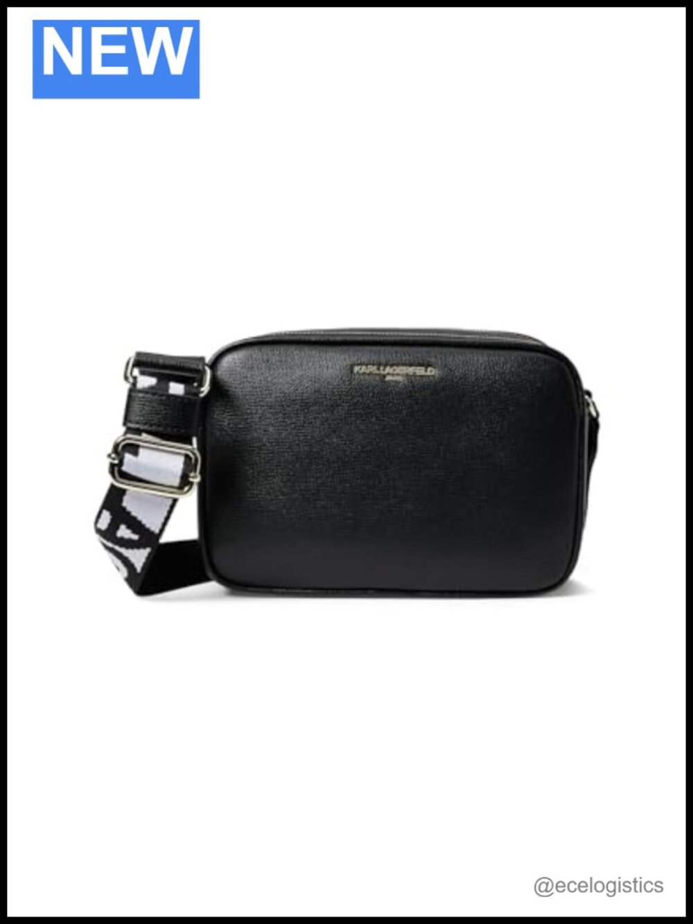Women's Camera Crossbody Bag, PVC exterior, Zip Compartments, Adjustable Strap